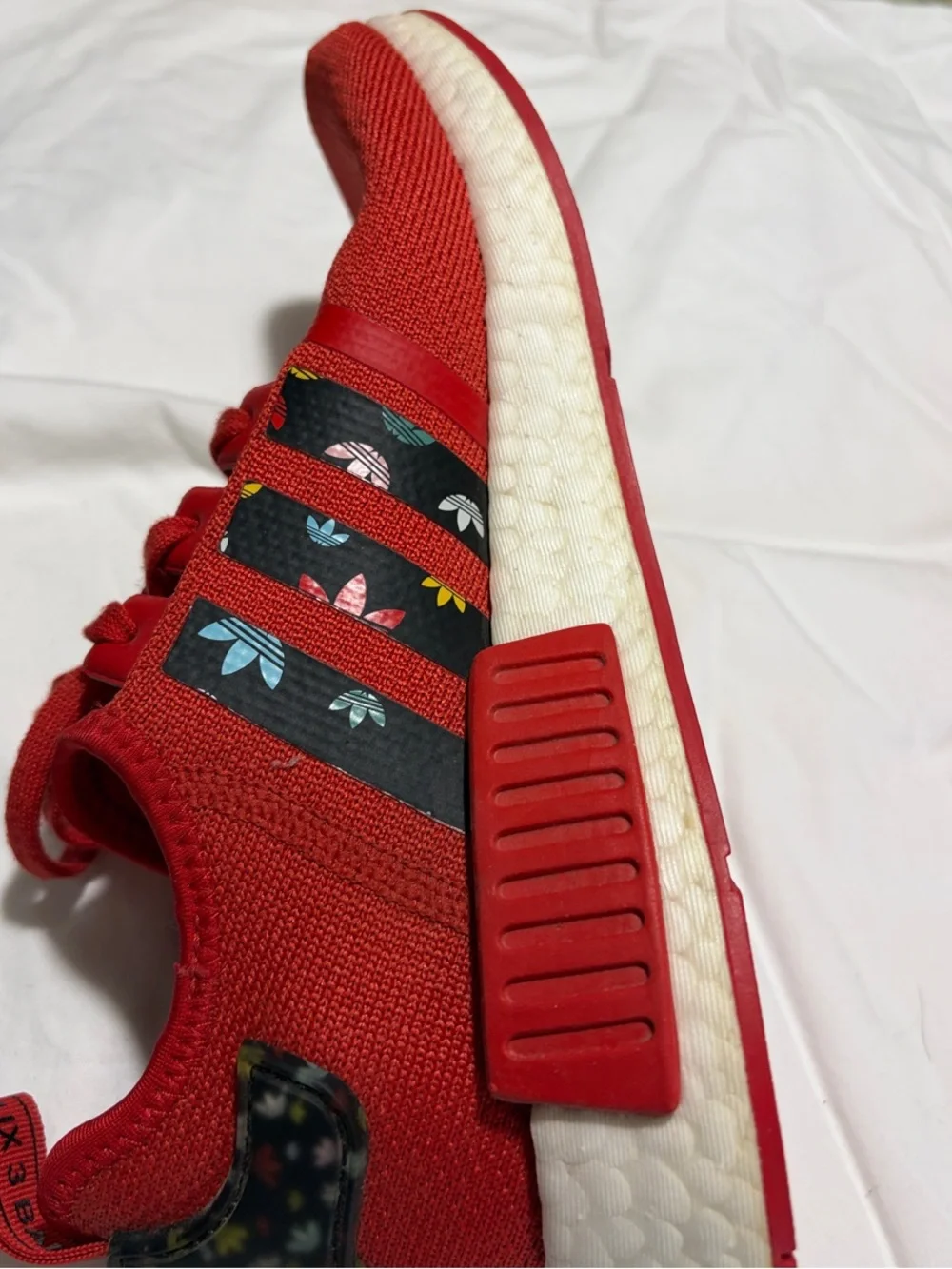 adidas Red Kids Sneakers with Lace-Up Closure